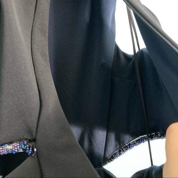 TopShop Sleeveless Dress Cutout Waist Fit&Flare Mini dress - Navy - US 2 - Picture 11 of 11